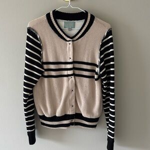 Black and beige cardigan